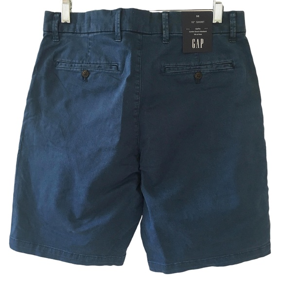 Gap Men’s Flat Front 10" Shorts 30 Navy Blue - Picture 2 of 5